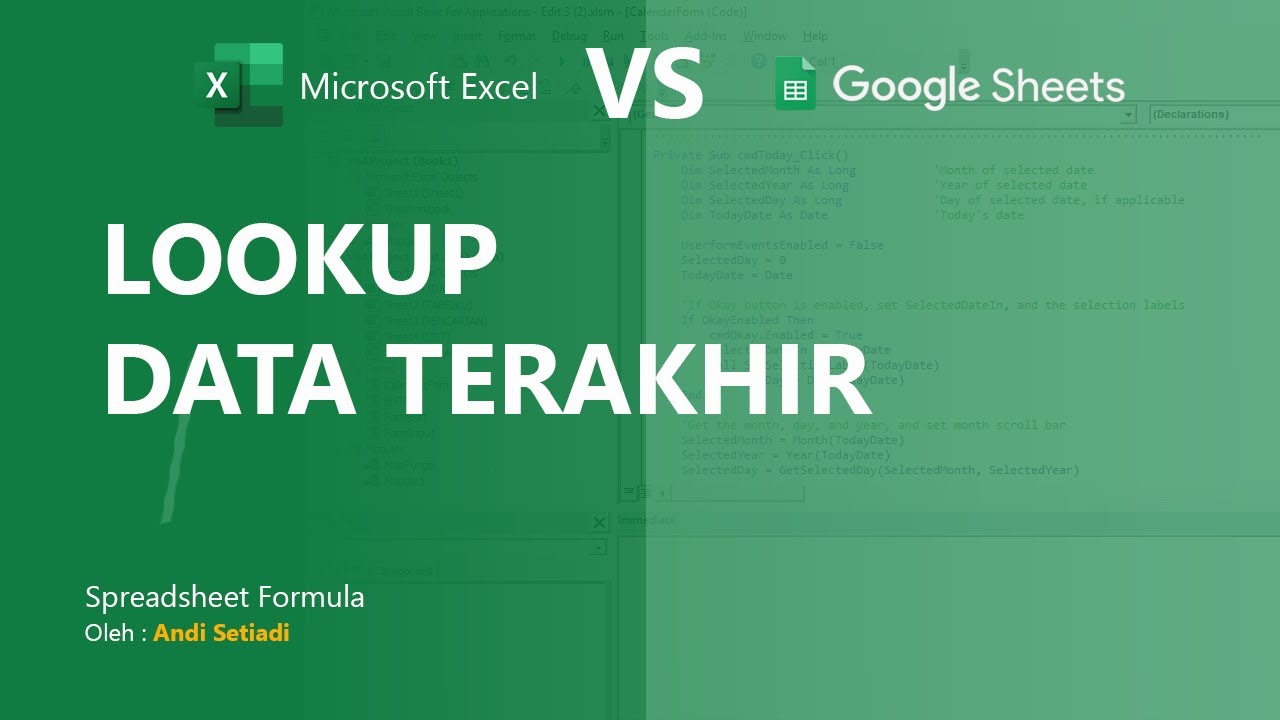 Formula Tips & Trick: Lookup Data Terakhir (MS.Excel vs Google Sheet)