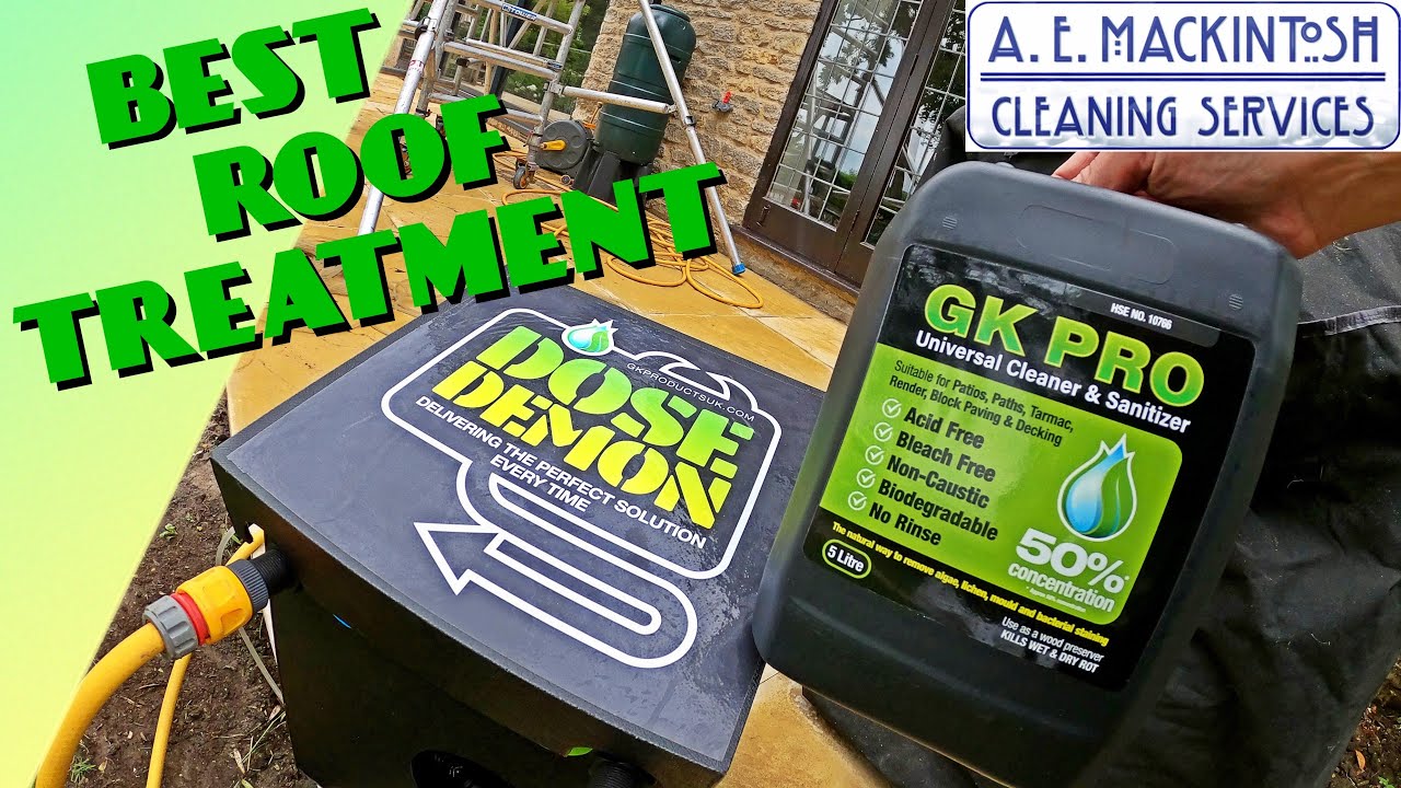 Using GK Pro Biocide And Dose Demon (Dosatron) To Treat Roof Moss And Algae