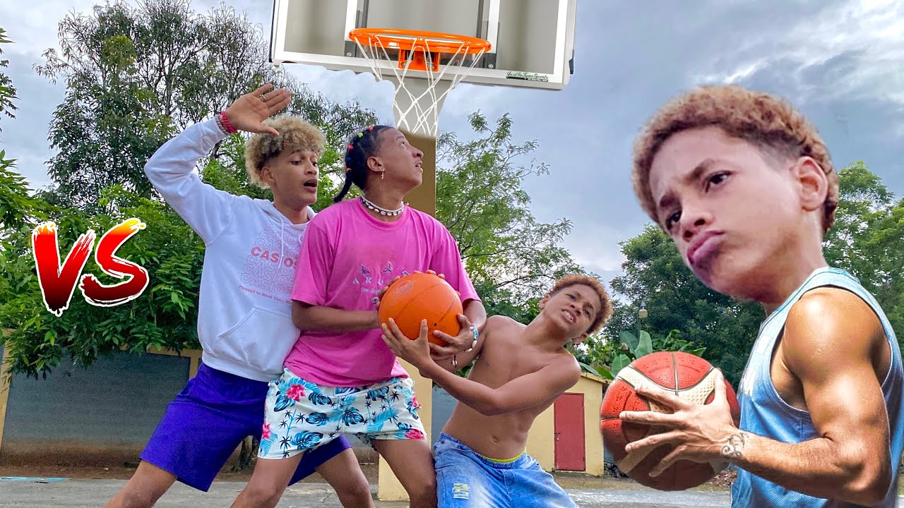 LOS MENORES 🆚 FLAKITOH JUGANDO BASQUETBOL 🏀⛹️‍♂️ *La revancha* [ 2 contra 1 ]