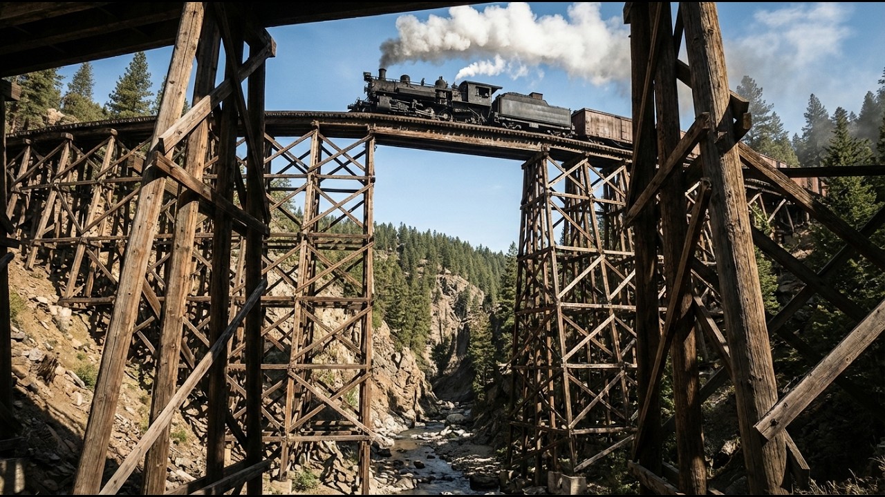 Before Steel: How Workers Built Railroad Bridges From Just Wood