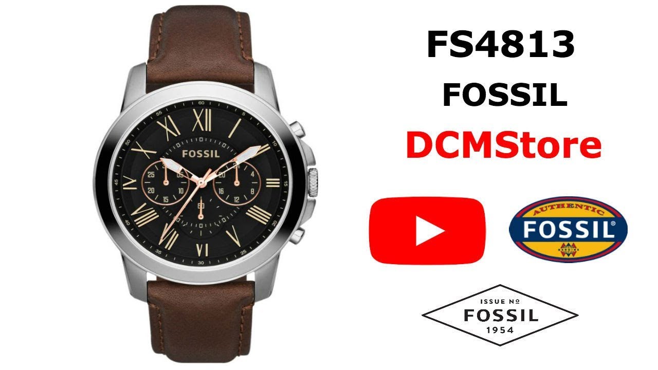FS4813 Fossil Grant Chronograph Leather Brown
