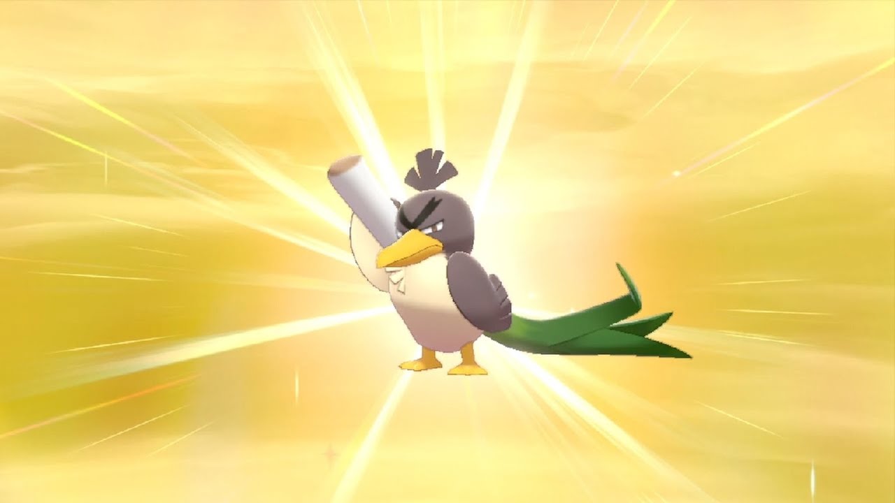 Farfetch’d de Galar Shiny a los N°143 huevitos en Pokémon Espada 