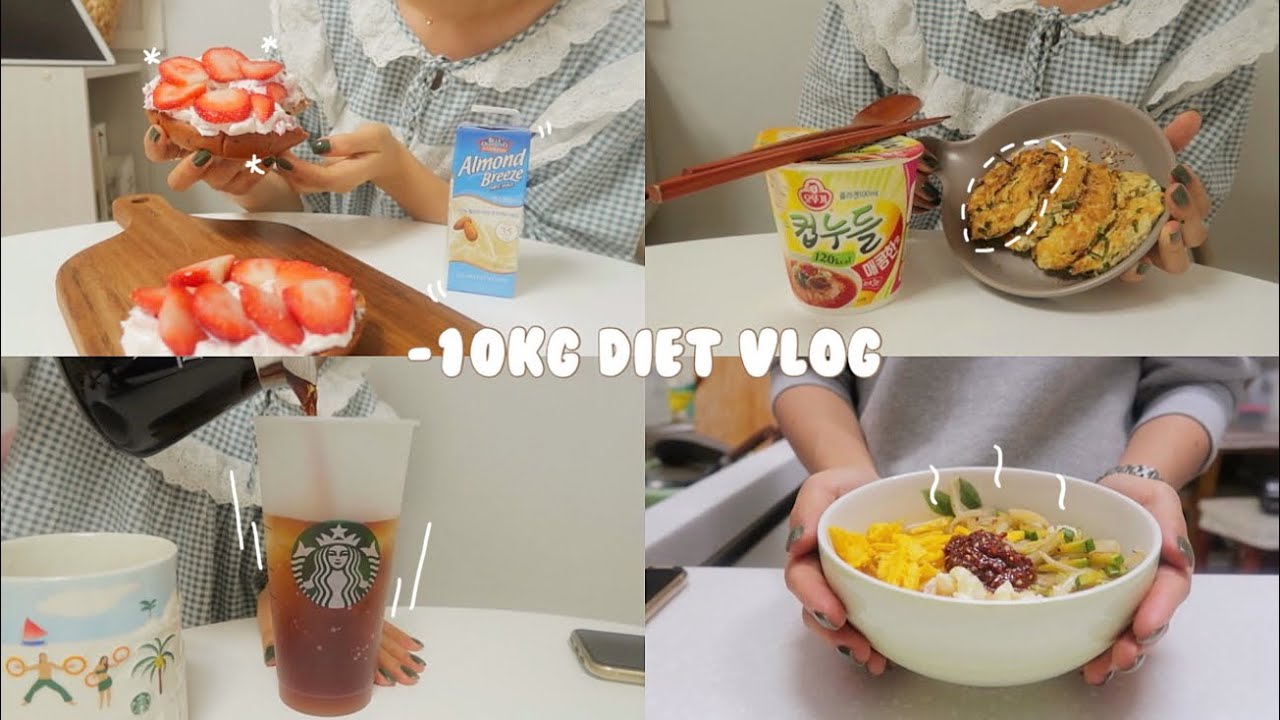 SUB) 누구나 할 수 있는🍓간단하고 맛있는 다이어트식단 요리브이로그(두부참치전,묵은지새우볶음밥,오픈샌드위치,잔치국수)mukbang|간헐적단식|food vlog|slow diet