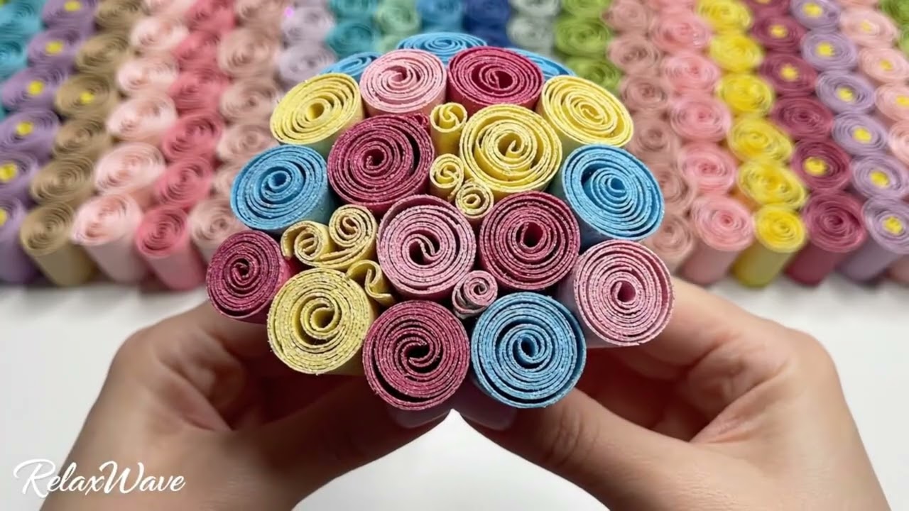 rolled paper, breaking like glas