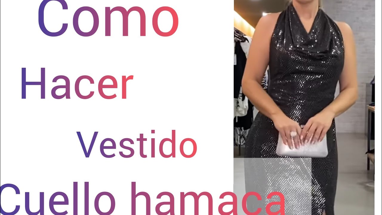 vestido cuello hamaca o drapeado