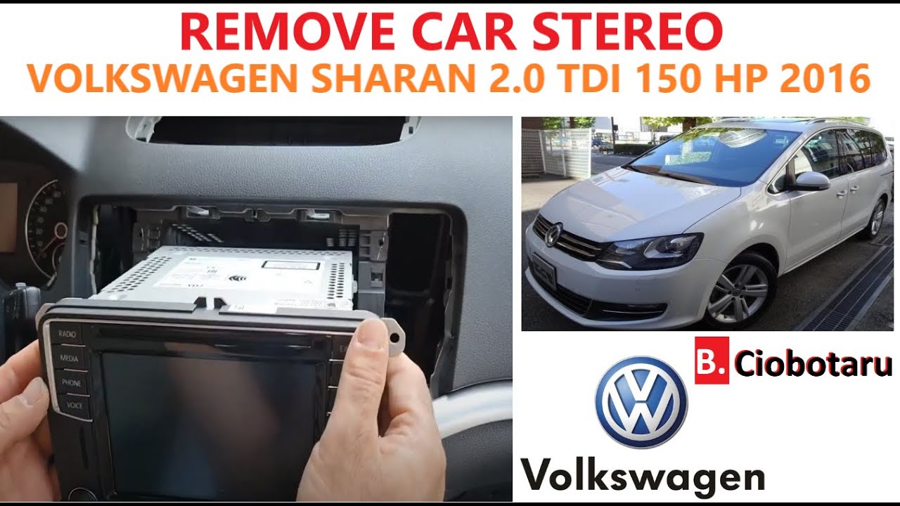 How to remove car stereo on a Volkswagen Sharan (2016) 2.0 TDI 150 Hp