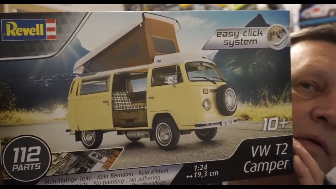 Revell  für Anfänger und Einsteiger. VW T2 Camper nur easy-click. Seite 1 Schritt 1-5