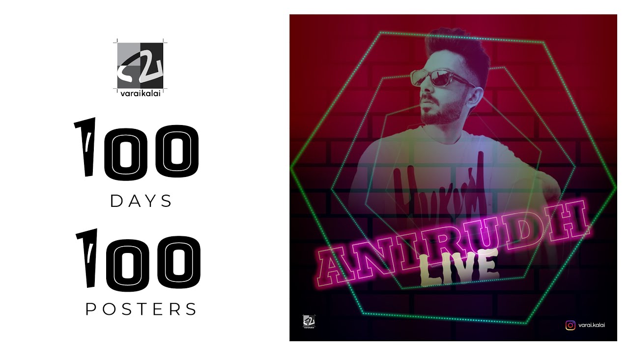 Day 1 | 100 Days 100 Posters | Designing Video #tutorial #photoshop #design #edit #graphics