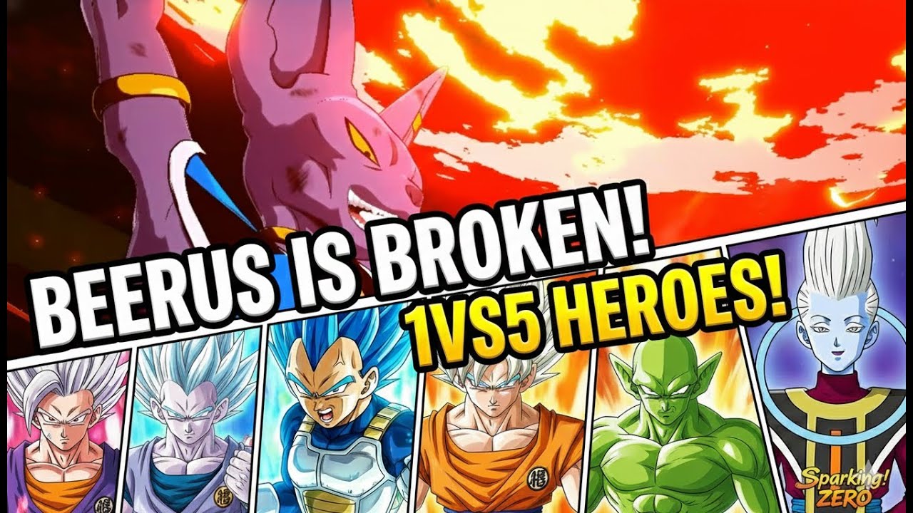 BEERUS DOMINATES 1v5 MATCHUP AGAINST TOP FIGHTERS IN SPARKING ZERO