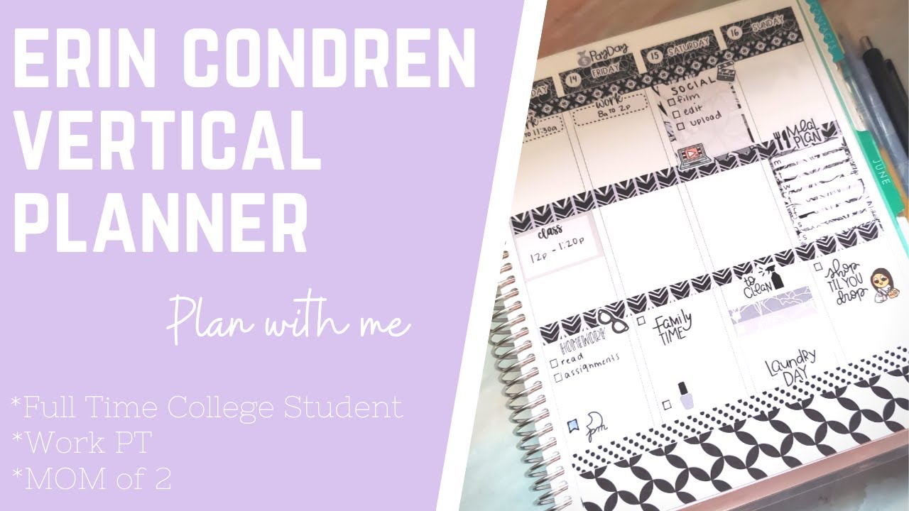 Erin Condren Life Planner Vertical | Plan with me 2021