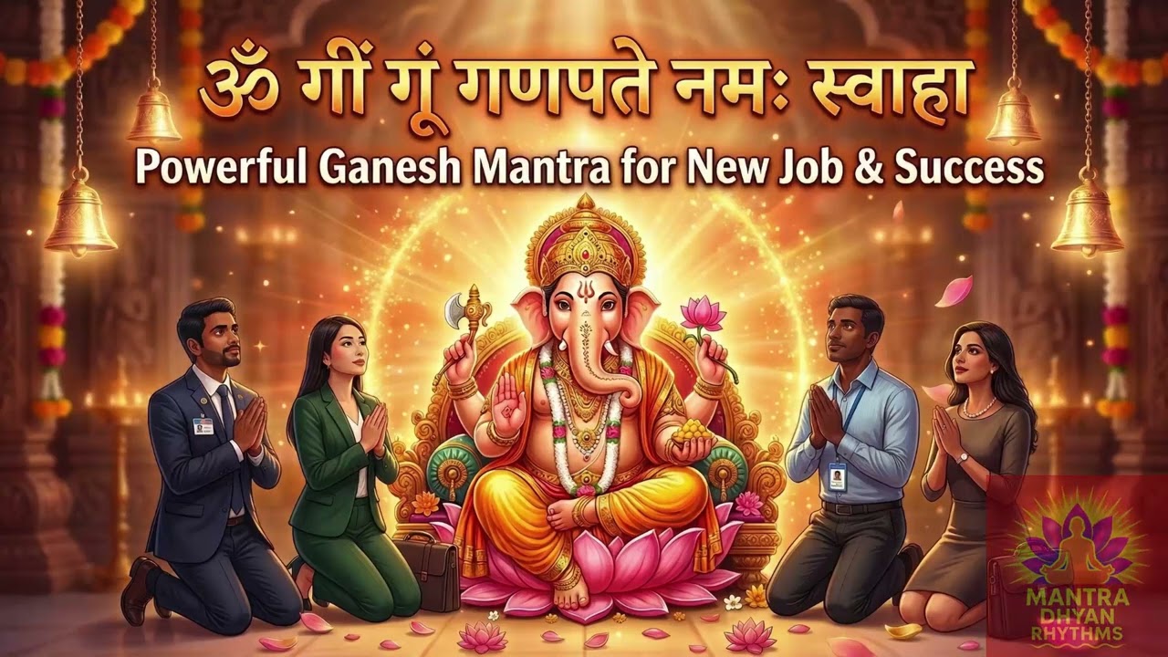 Powerful Ganesh Mantra for New Job & Success | ॐ गीं गूं गणपते नमः स्वाहा
