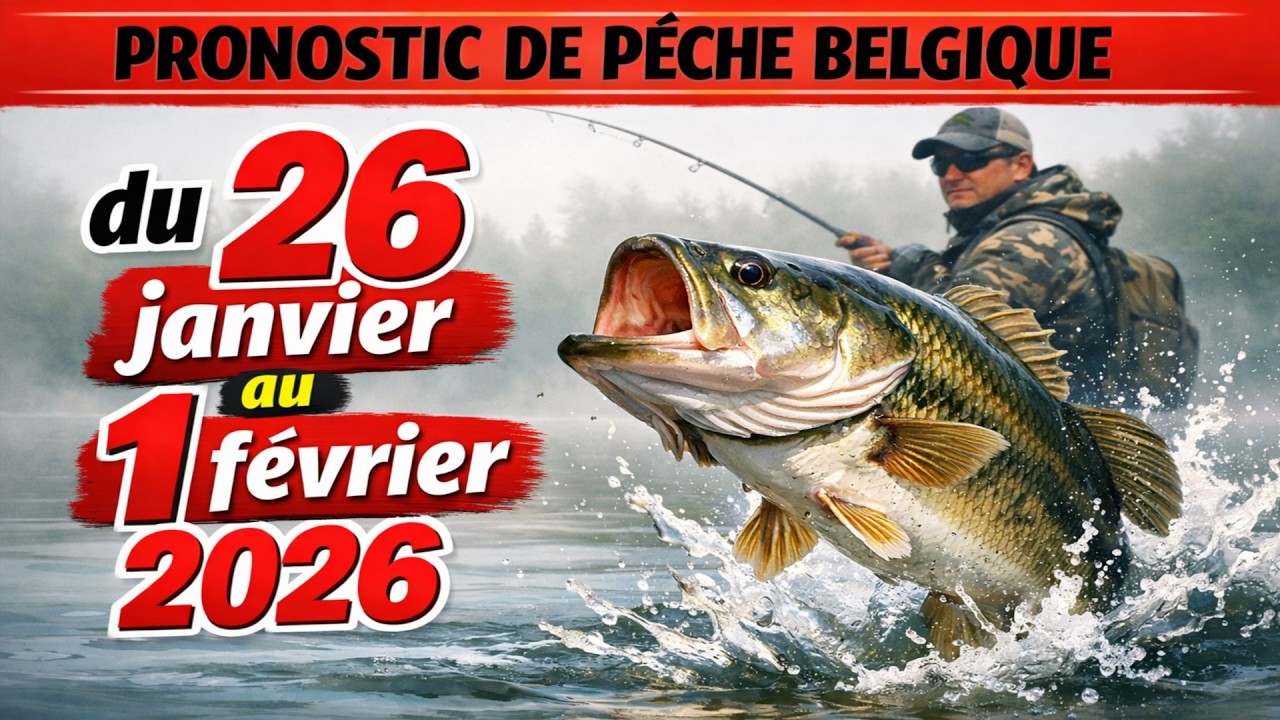PRÉVISIONS DE PÊCHE en Belgique du 26 janvier au 1 février 2026 : LA FOLIE avant la pleine lune !