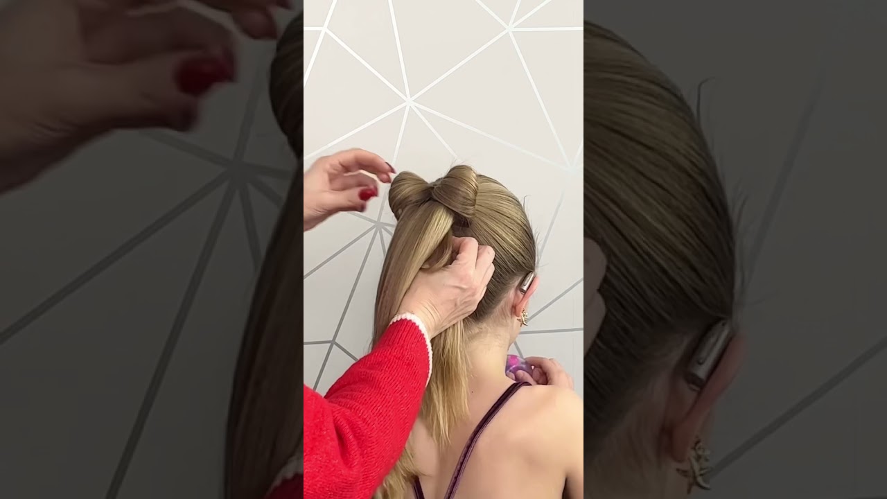 #shorts 🎀How to do a bow with hair (the easy way)🎀