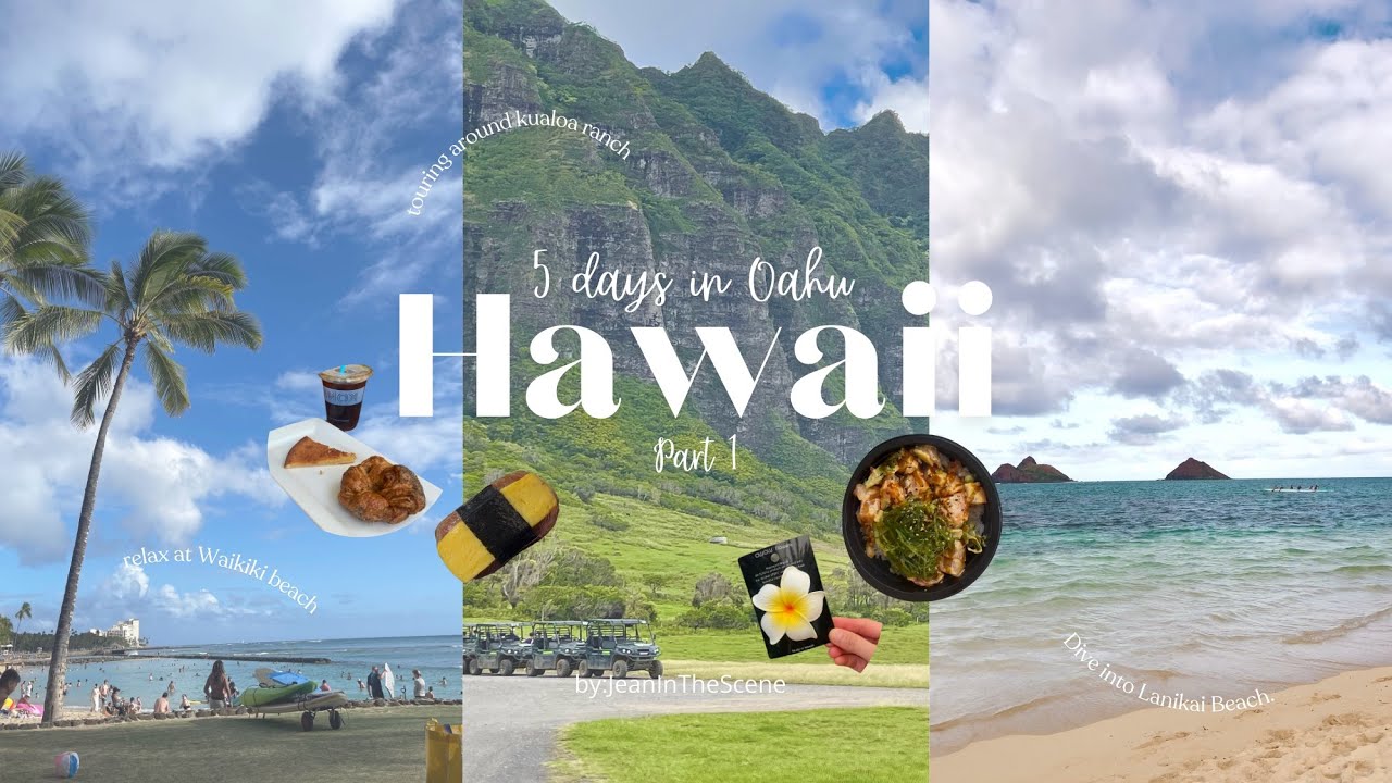 Hawaii Vlog | Things to do in Oahu for 5 days, Lanikai Beach, Waikiki beach, Movie tour, Poke Bowls 