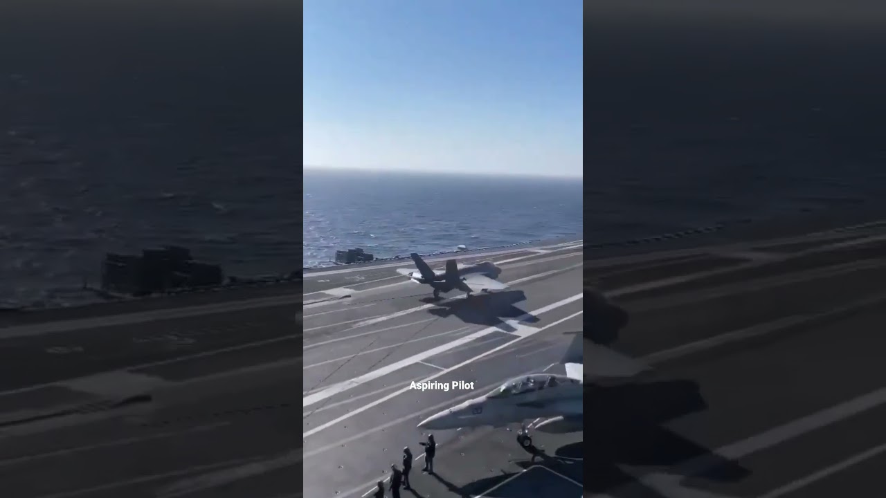 F35-C fighter jet Landing in aircraft carrier /#shorts #f35