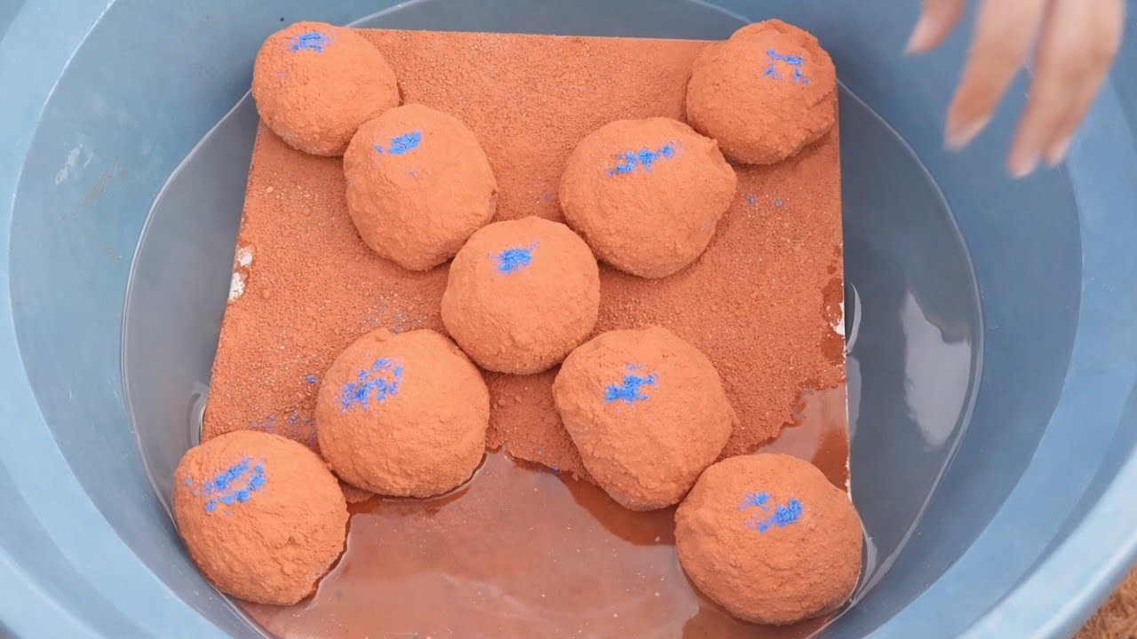 ASMR very soft sand and pure cement ❤️ dirt dusty dipping crumble in 🌊🥶