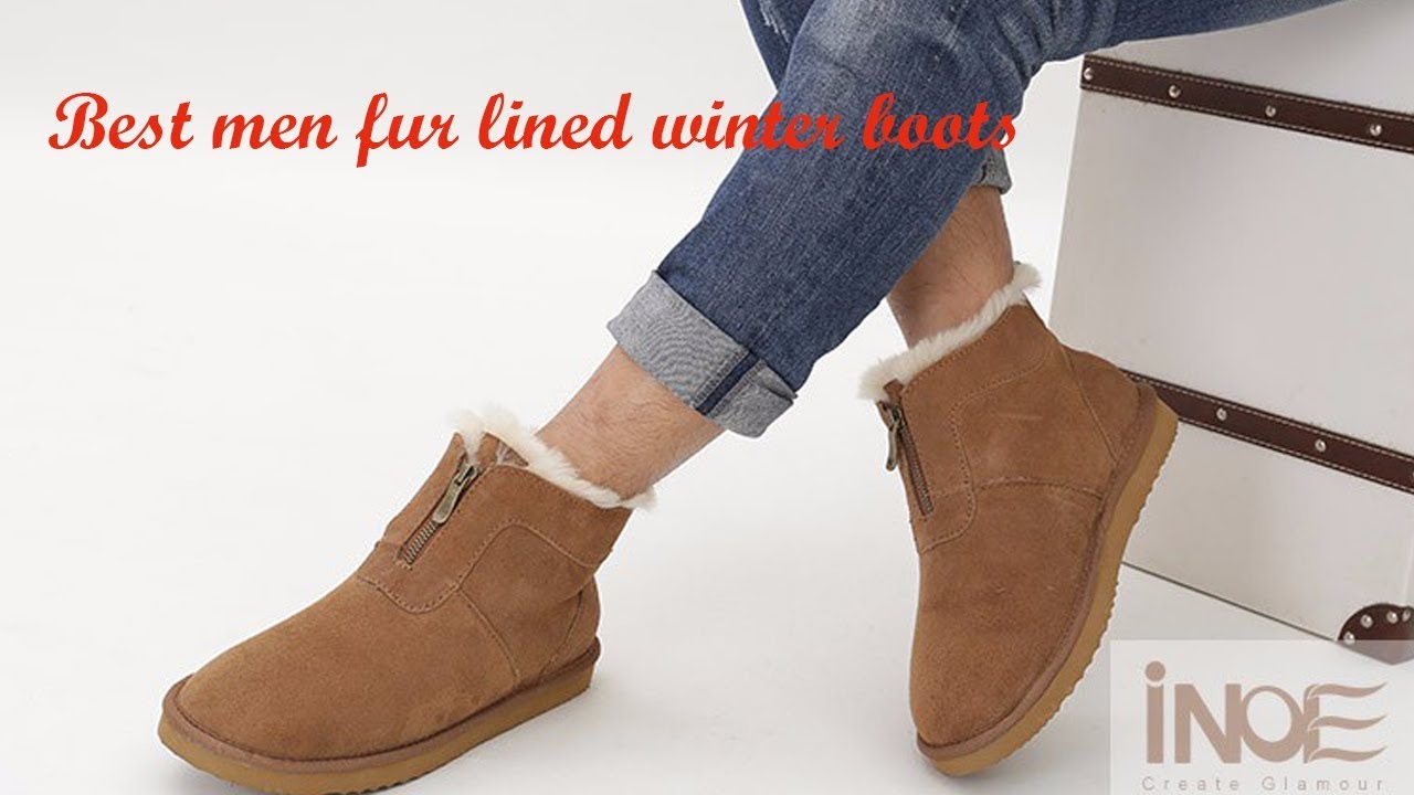 Best men fur lined winter snow boots  || men fur lined winter snow boots review