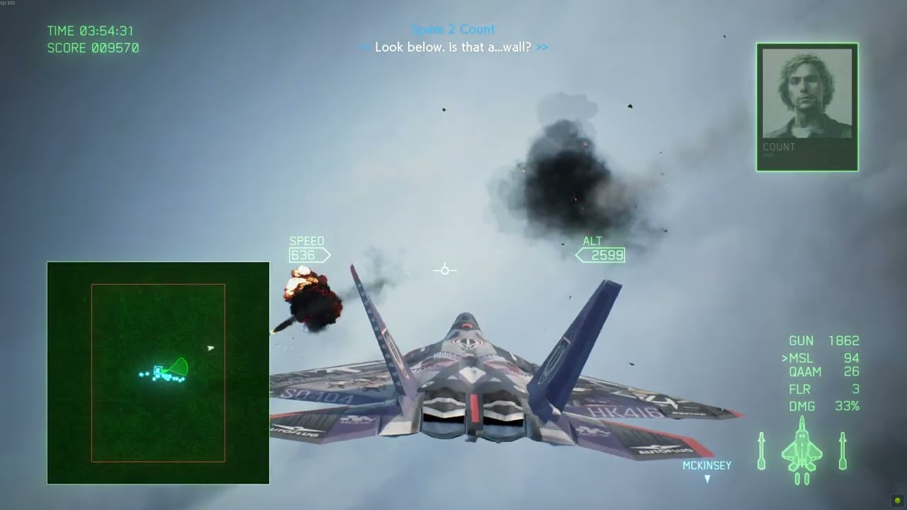 ACE COMBAT 7 / Mission 10 / F-22 / Ace difficulty / S Rank / LOUVETEAU