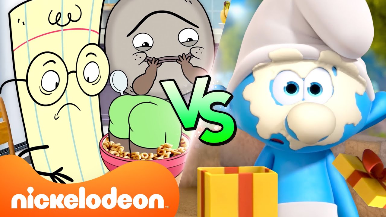 Kto Jest Głupszy? 😅 Smerfy vs Papier Kamień Nożyce | 60-Minutowa Kompilacja | Nickelodeon Polska