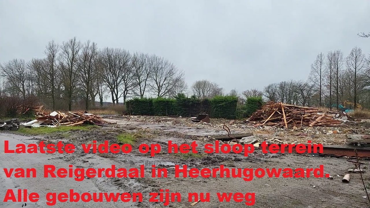 Laatste video op het sloop terrein van Reigersdaal in Heerhugowaard. Alle gebouwen zijn nu weg