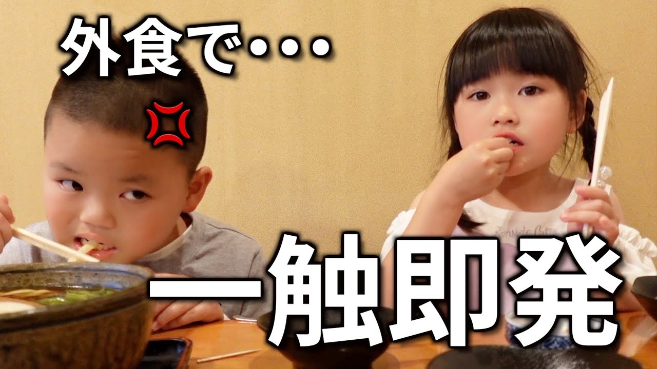 【一触即発】うどん屋さんでパパに怒る自閉症息子にヒヤヒヤ【爆食い】