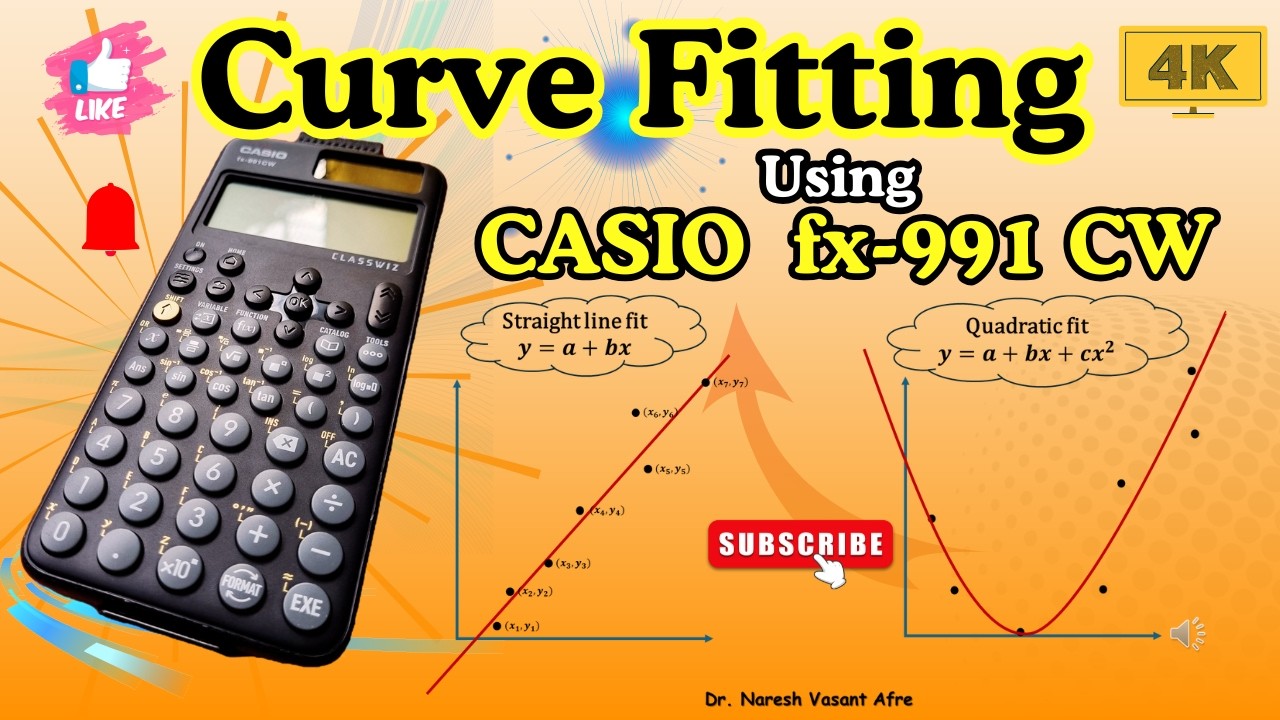 How to Do Curve Fitting on Casio fx-991CW | Straight Line & Quadratic Regression Tutorial