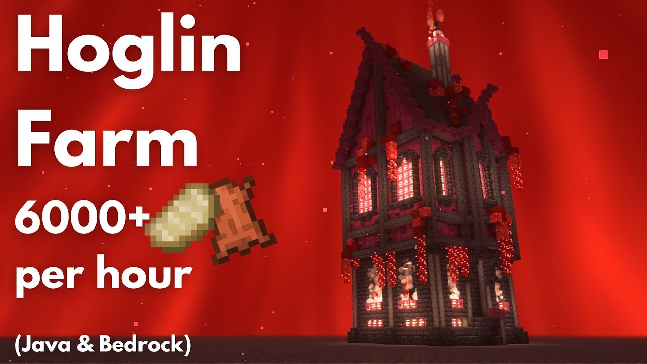 HOGLIN FARM | Minecraft tutorial | Java & Bedrock [1.21.11]