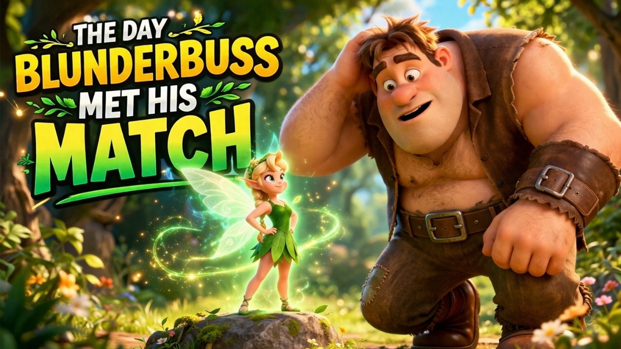 The Day Blunderbuss Met His Match. A rhyming story about a giant who teases the fairies.