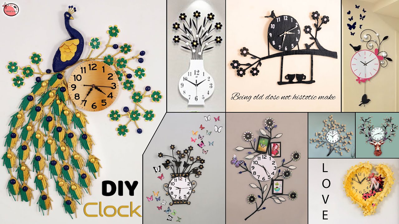 12 DIY Ways.. To Make Beautiful Crafty Wall Clocks | Living Room Decor