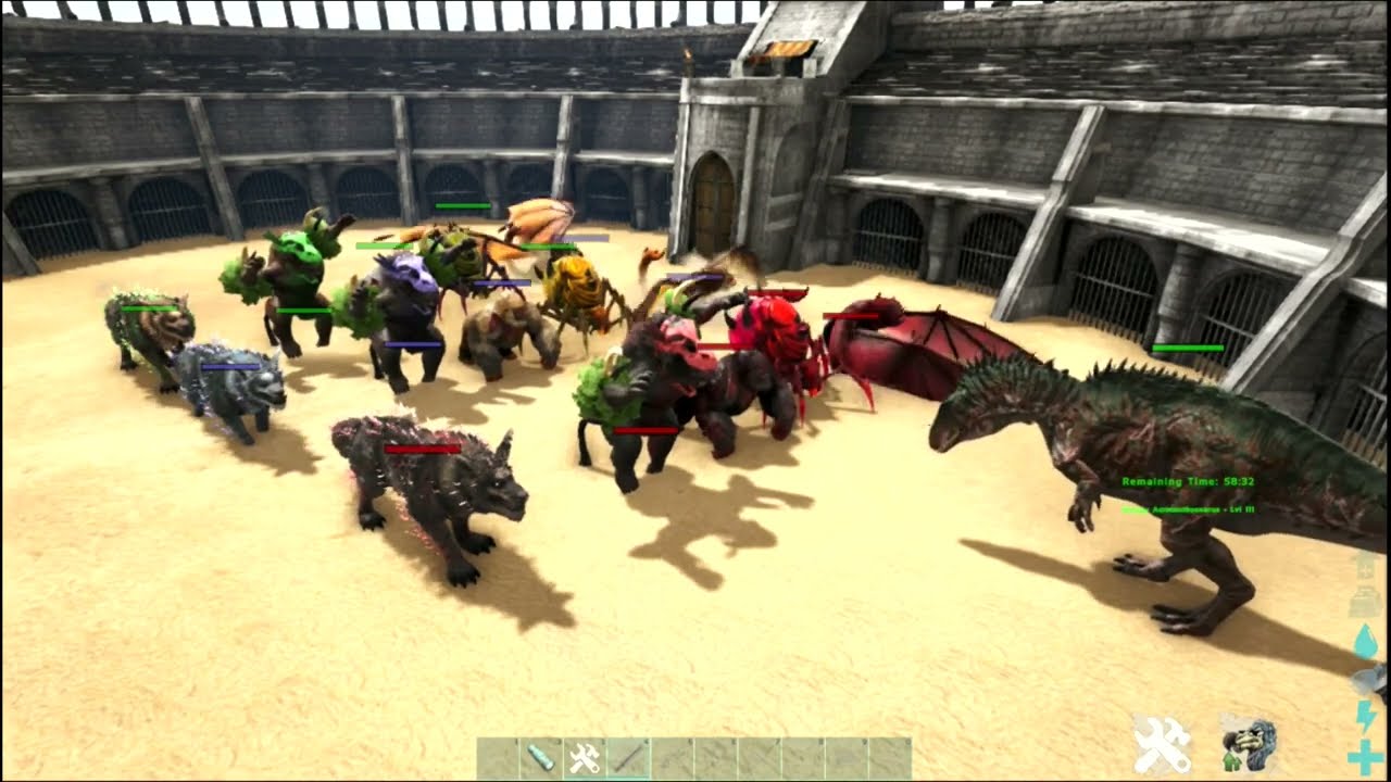 mod Savage Acro level 120 vs 5  bosses 5 Alpha & 5 Beta & 5 Gamma   level 1 Ark Battles