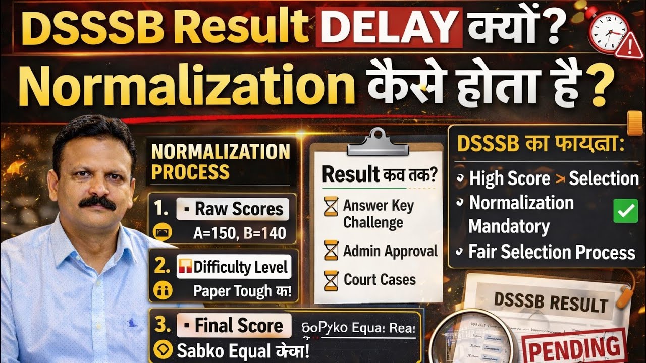 DSSSB Result Delay क्यों? Normalisation कैसे होता है | DSSSB Result Process Explained