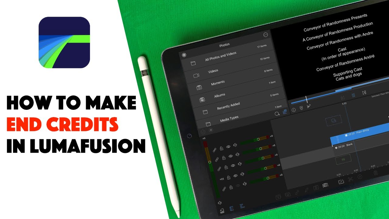 How to make END CREDITS in lumafusion | Lumafusion Mobile Video Editing Tutorial