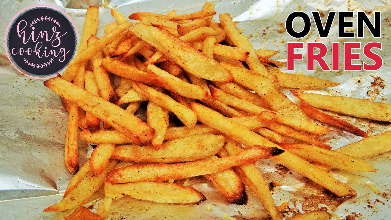 Crispy Oven Fries - Homemade Oven Baked French Fries - Easy Snacks Recipe - Hinz Cooking