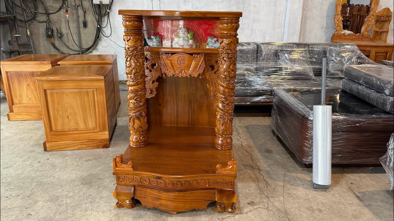 Altar of the God of Wealth and Land made of cajuput wood #cheapnoithat #dogohonai #videos #shorts...