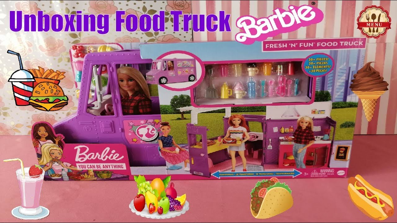 Unboxing Food Truck de Barbie! | Mattel | Juguetes