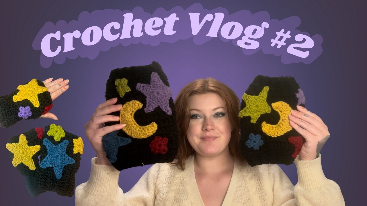 Crochet Vlog #2 // Cosmos Leg Warmers + Gloves