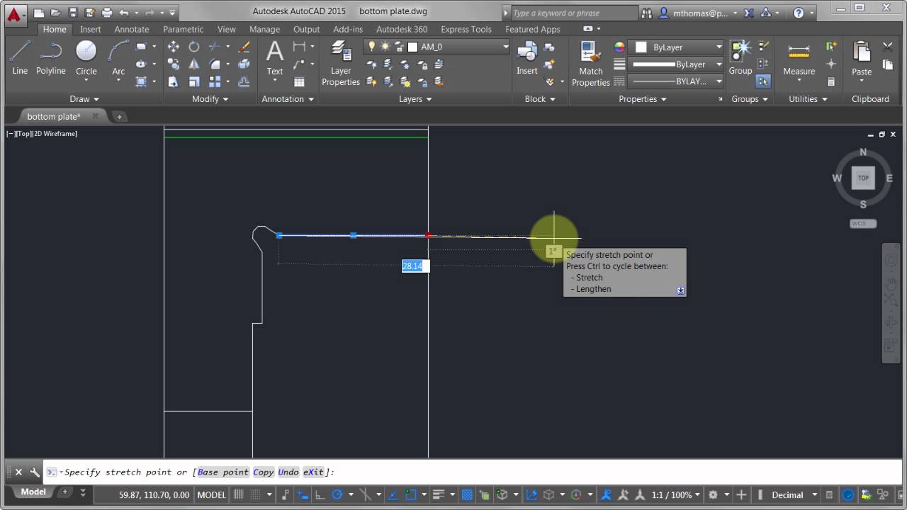 AutoCAD's Dynamic Input