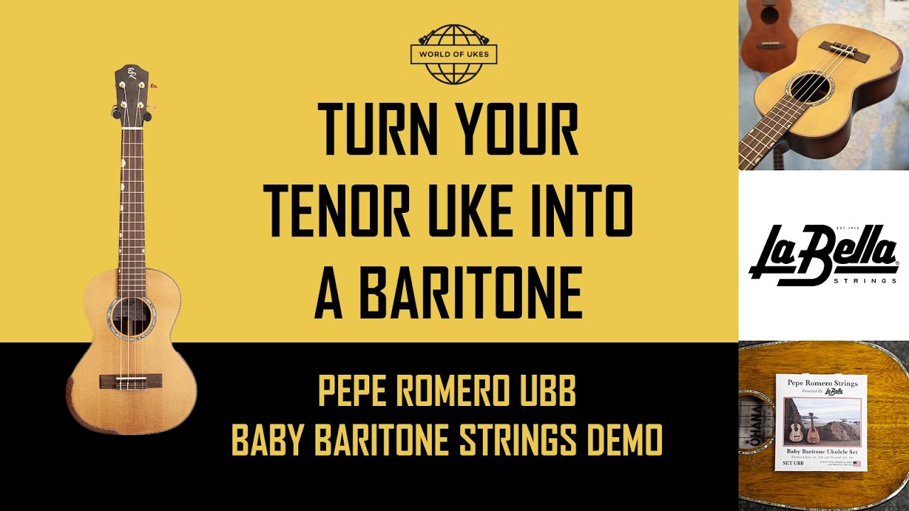 Romero UBB Baby Baritone Ukulele Strings Demo