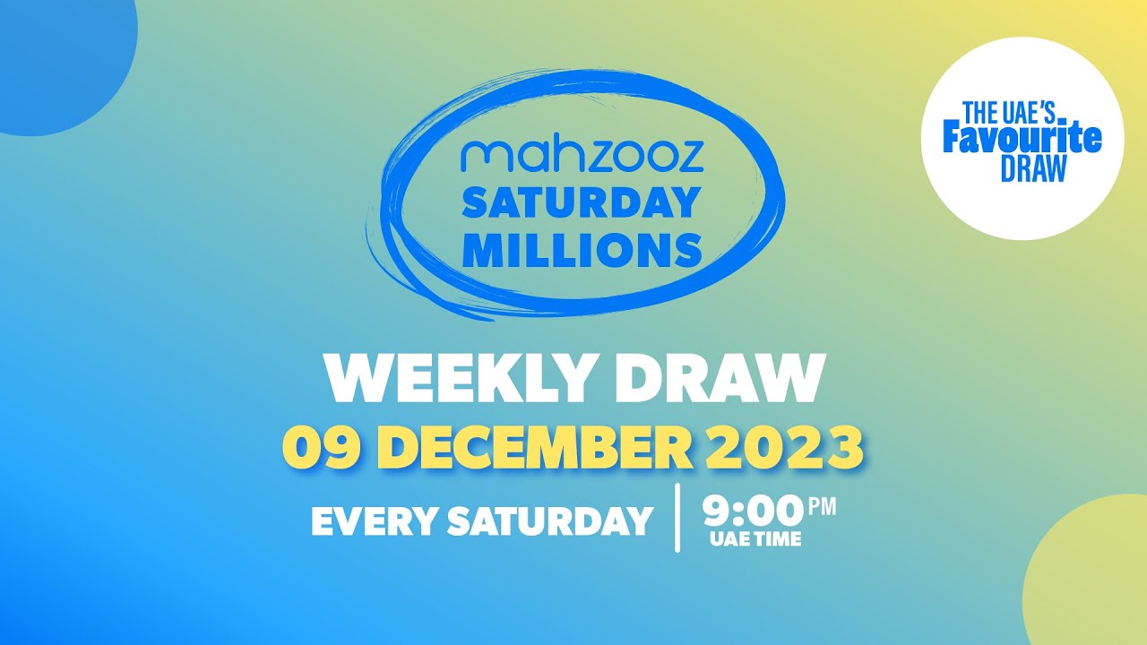 Mahzooz Saturday Millions Live Draw - 9 December 2023