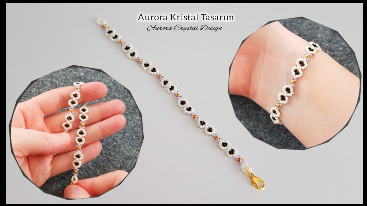 Sonsuzluk bileklik yapımı. Infinity bracelet making with seed, pearl beads. Beaded bracelet tutorial