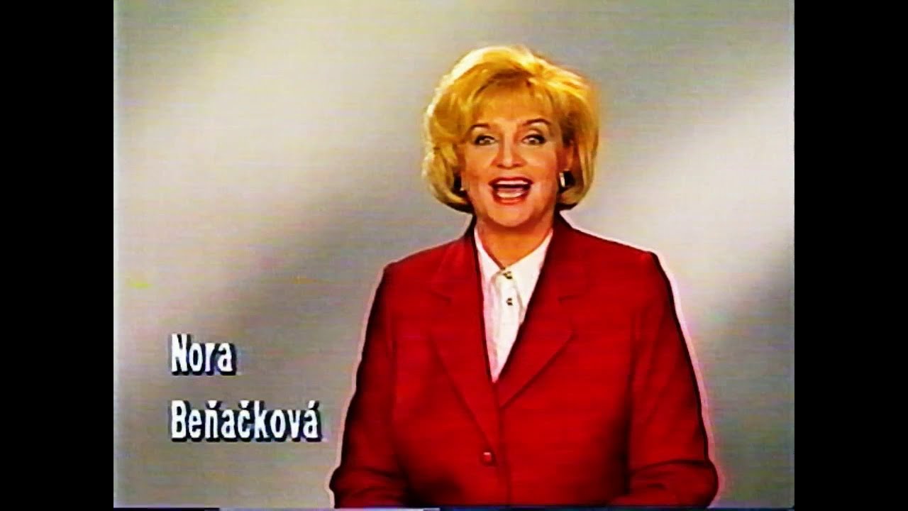 STV 1 - hlásateľský vstup - Nora Beňačková (14.4.1996)