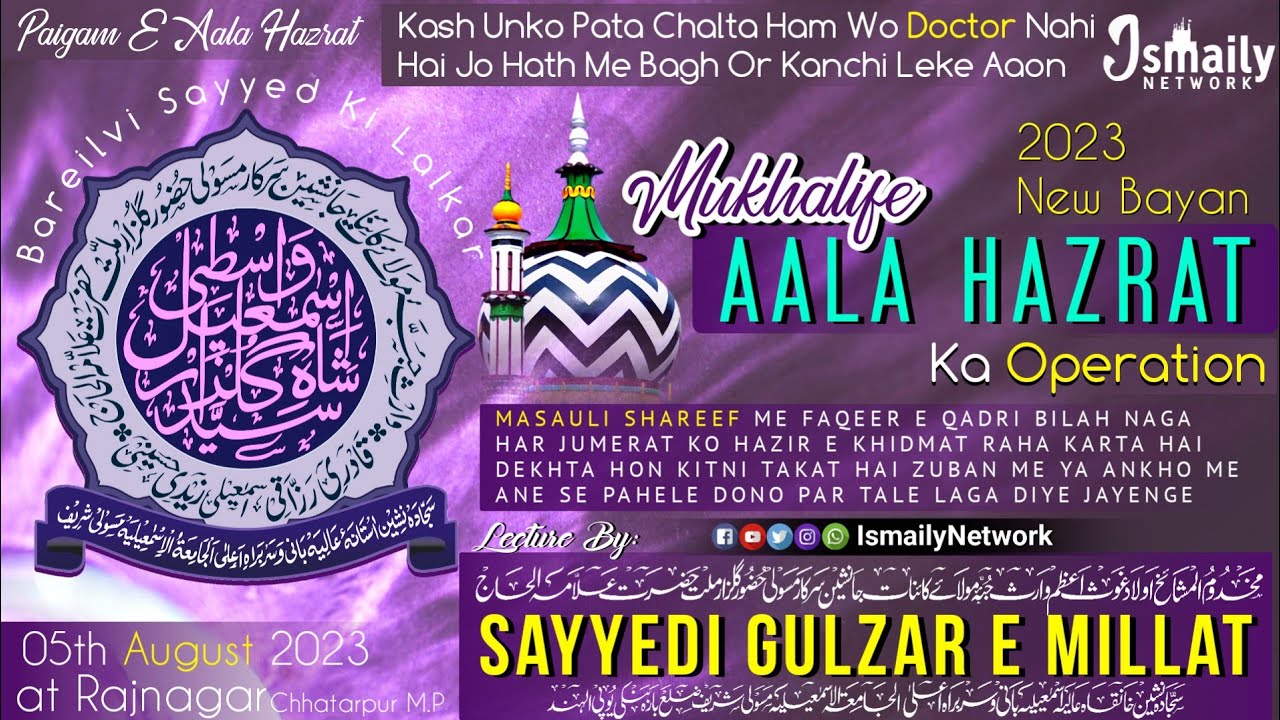Mukhalif E Aala Hazrat Ka Operation | Sayyedi Sarkar Gulzar E Millat | New Bayan | at Rajnagar M.P