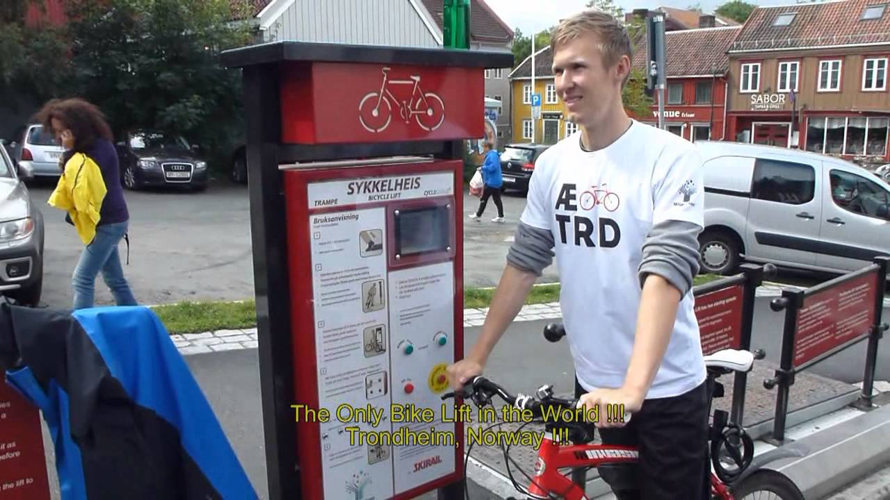 Bike Lift Trondheim - The Only in the World