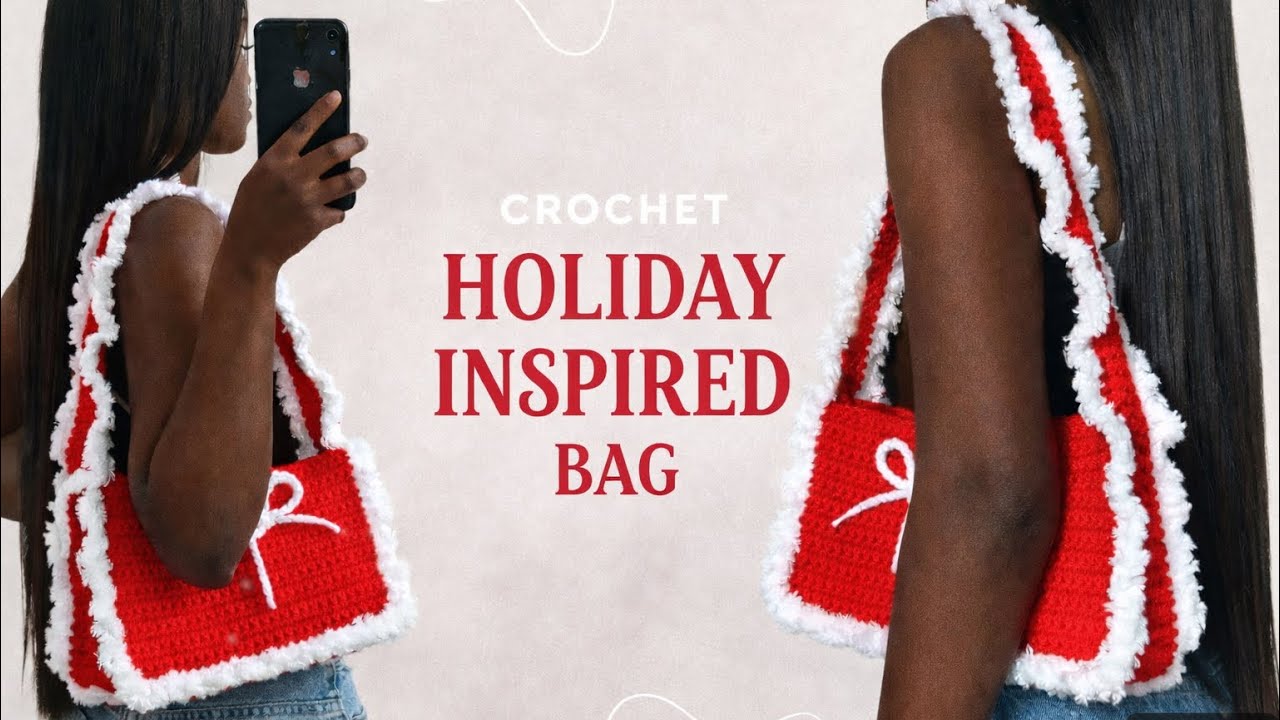 YOU WILL NEED THIS BAG !!! //CHRISTMAS INSPIRED CROCHET BAG🎄🧑‍🎄❤️