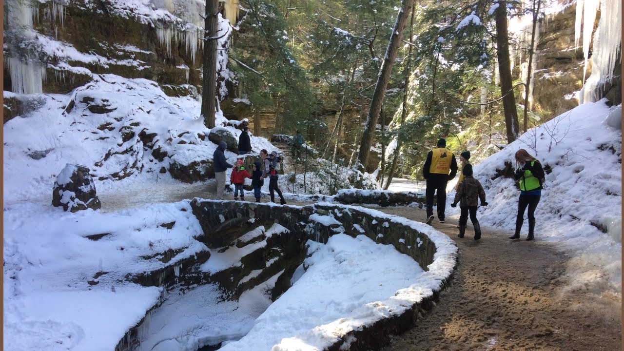 Hocking Hills Winter Hike at Old Man's Cave