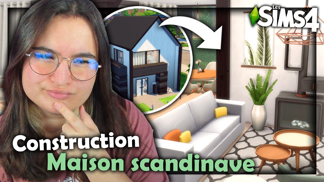 ☾ Construction d'une maison scandinave 🏡 - Sims 4 ☽