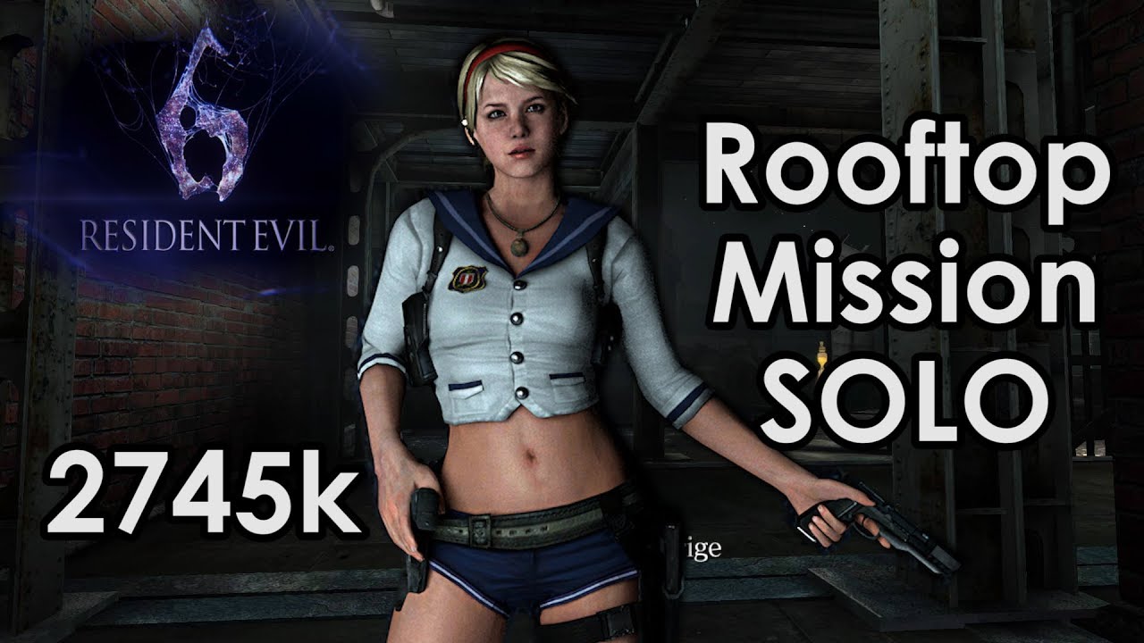 RESIDENT EVIL 6 (PS4) The Mercenaries No Mercy SOLO | Rooftop Mission | Sherry EX1 | 2745k