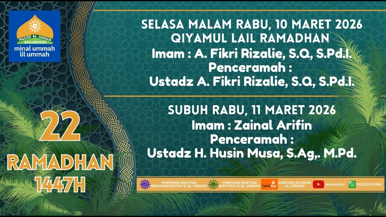 🔴LIVE | Kajian Subuh 22 Ramadhan 1447H | Ustadz H. Husin Musa, S.Ag., M.Pd. |