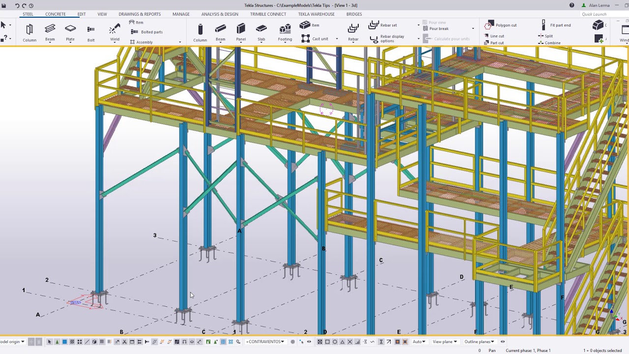 Como funcionan los filtros en Tekla Structures