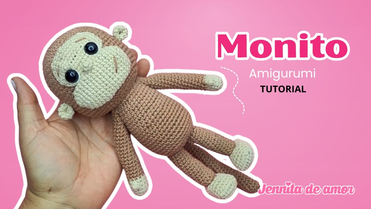 MONITO Tierno Patrón en Video Español e Ingles- Amigurumi Tutorial